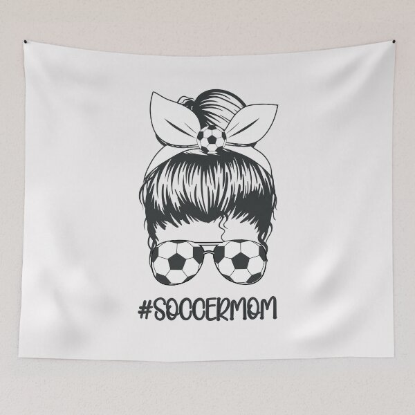 Item preview, Soccer Mom Messy Bun Skull with Sunglasses Funny Mama Mothers Day Women designed and sold by clothesy7.