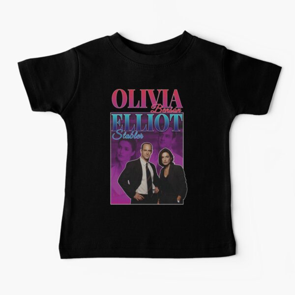Olivia Benson & Elliot Stabler 90s Inspired Vintage Homage Condensed Baby T-Shirt
