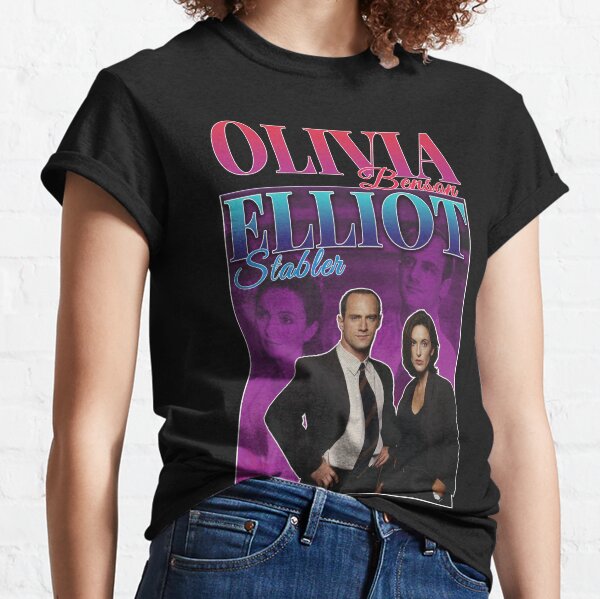 Olivia Benson & Elliot Stabler 90s Inspired Vintage Homage Condensed Classic T-Shirt