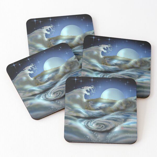 Item preview, Japanese whirlpool rapids and a great wave at night designed and sold by CuisineCat.
