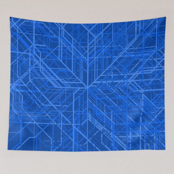 Item preview, Shades of Blue Line Pattern designed and sold by Lyle Hatch.