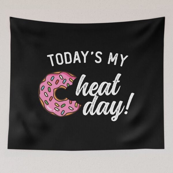 Item preview, Today's My Cheat Day - Funny Gym Artwork designed and sold by WolfSpiritCo.