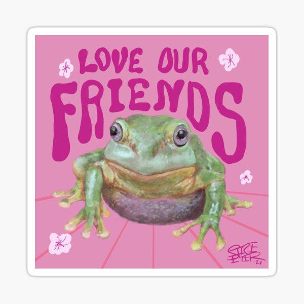 Love Our Friends (Frog) Sticker