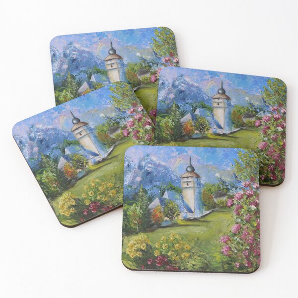 Item preview, Landscape Painting Switzerland Maunt Original Oil Painting Canvas Art designed and sold by HelenBerkArt.