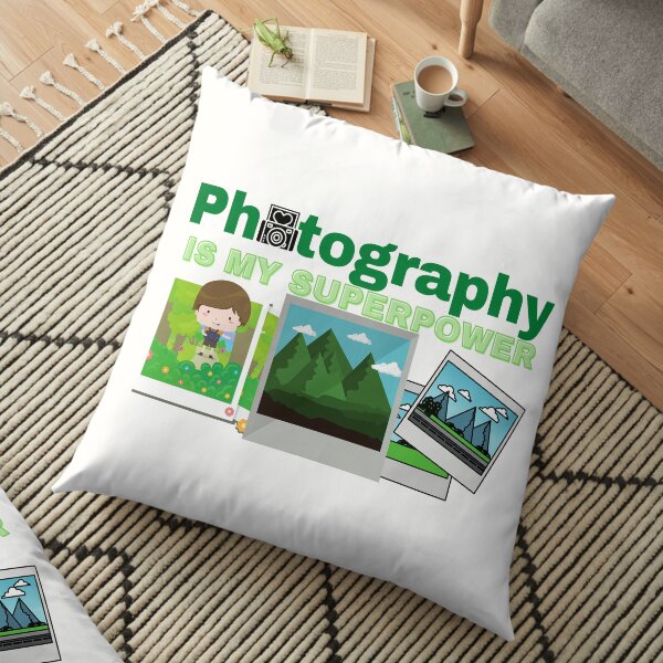 Photography is my Superpower Floor Pillow