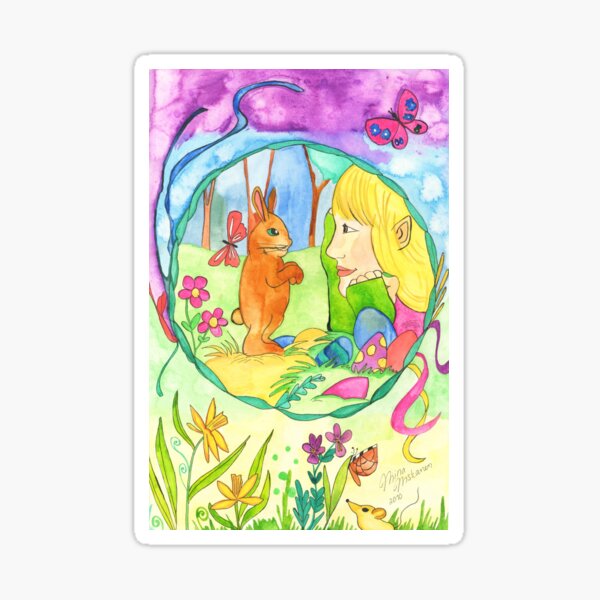 Item preview, Ostara Fairy and A Hare  designed and sold by Niina  Niskanen.