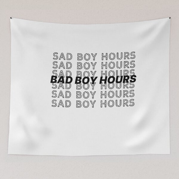 Item preview, Sad boy hours - bad boy hour (black) designed and sold by Slaystyle.
