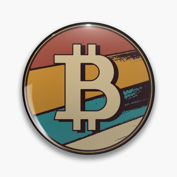 Item preview, Bitcoin (BTC) Retro Vintage Colors Logo designed and sold by MadMando.