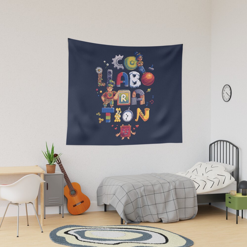 Vista previa del artículo con la obra «Tela decorativa», diseñado y vendido por Geekydog.