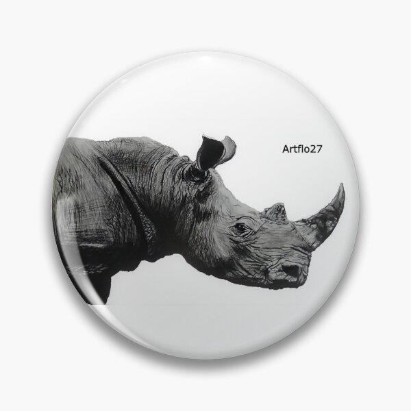 Item preview, Rhinoceros white background designed and sold by Artflo27.
