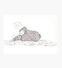 Tangled Sleepy Sheep Photographic Print