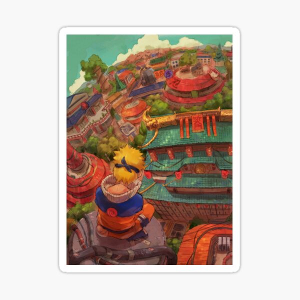 View Of Hidden Village Sticker