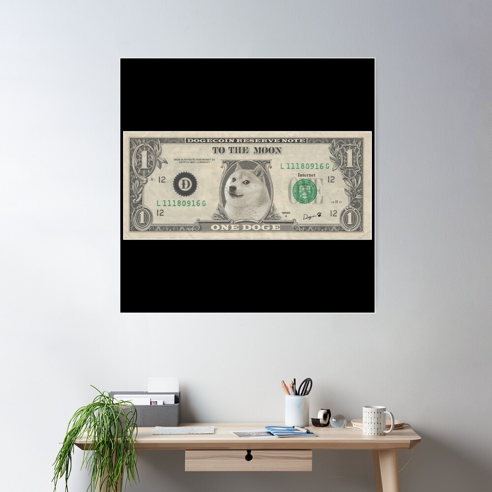 Póster for Sale con la obra «Doge a dólar - Doge en USD» de trendistic |  Redbubble