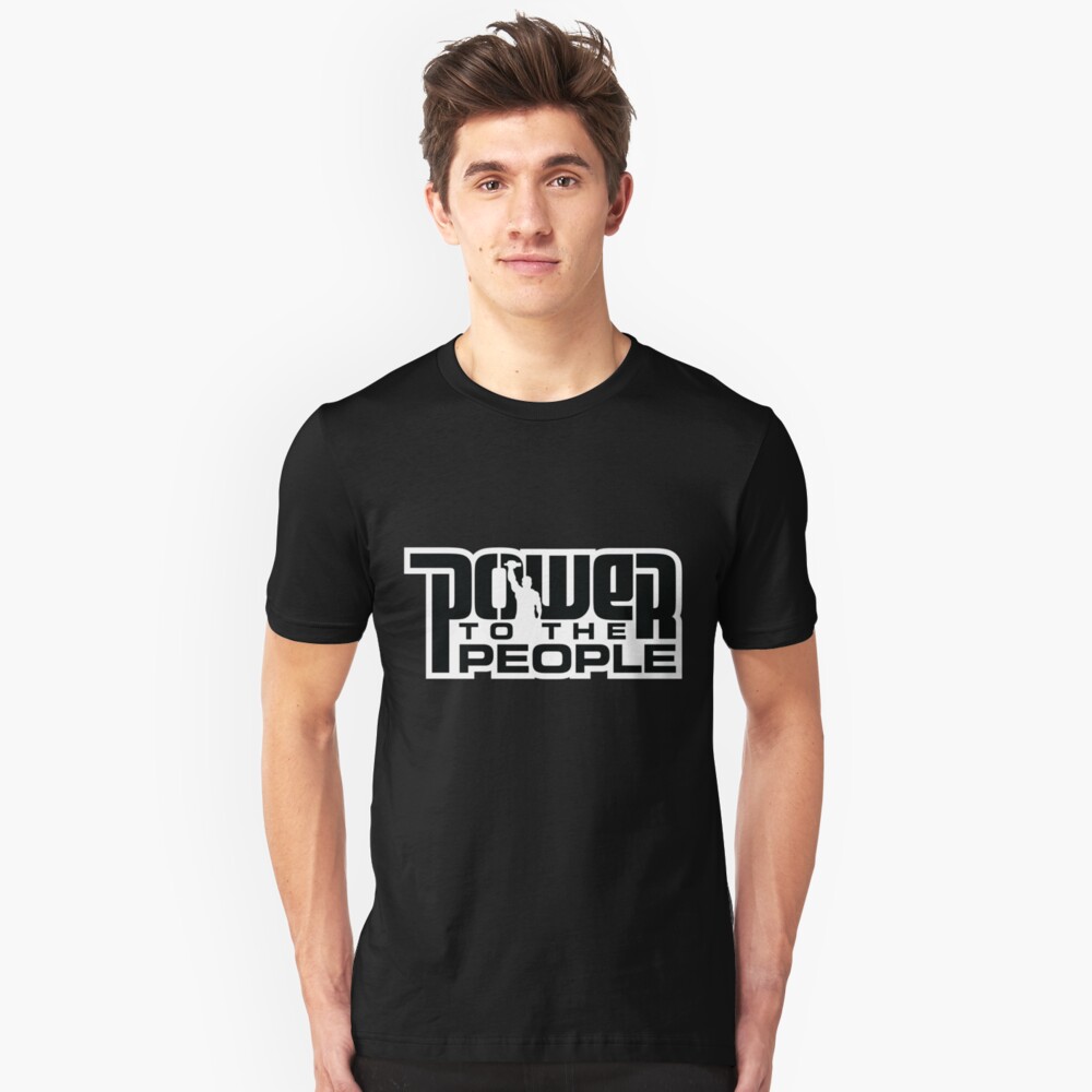 Power To The People - BLACK Slim Fit T-Shirt