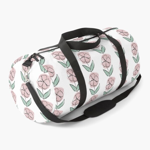 One line art flower Duffle Bag
