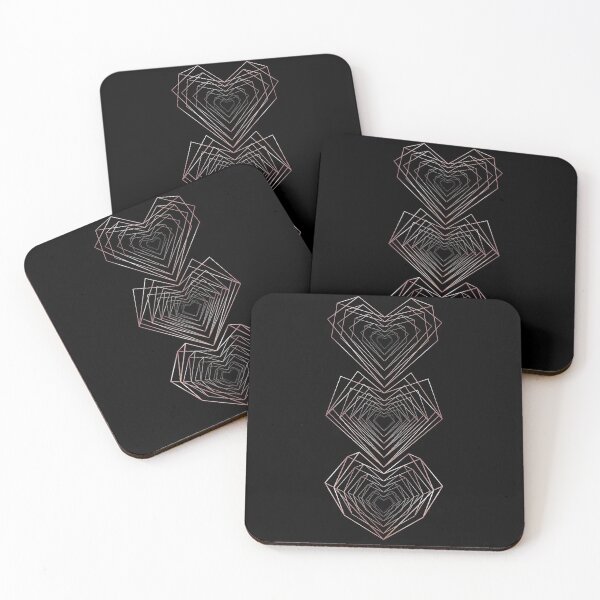Item preview, Geometric Hearts Rose gold designed and sold by JSCreative93.