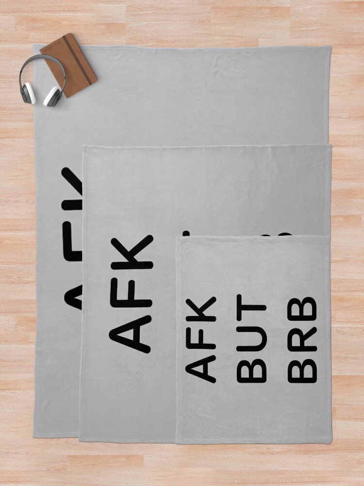 AFK BUT BRB - Black Writing Pin for Sale by akaiawa