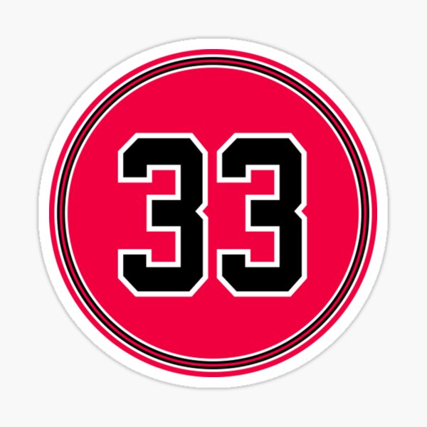 Scottie Pippen Number 33 Sticker