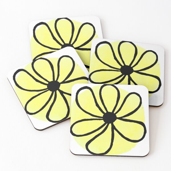 Item preview, yellow watercolour flower designed and sold by krishna chauhan.
