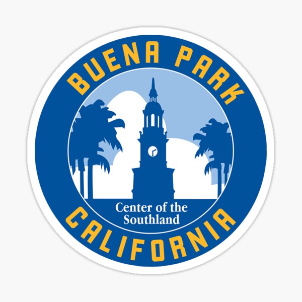 "Official logo of Buena Park, California" Sticker by DurarStore Redbubble