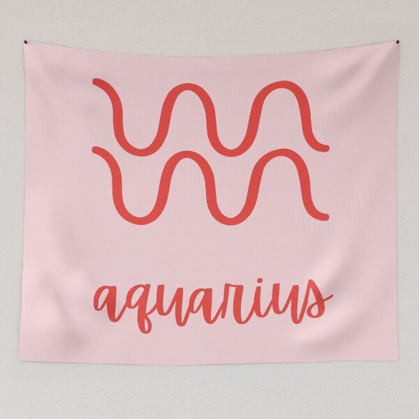 Item preview, minimalist aquarius in red and pink designed and sold by neopop.