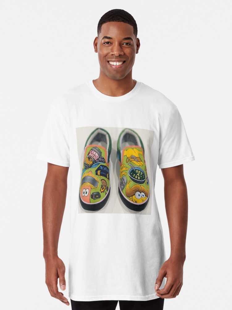 Spongebob Vans" T-shirt for Sale by mjoly-art | Redbubble | painted t-shirts - vans t-shirts - t-shirts