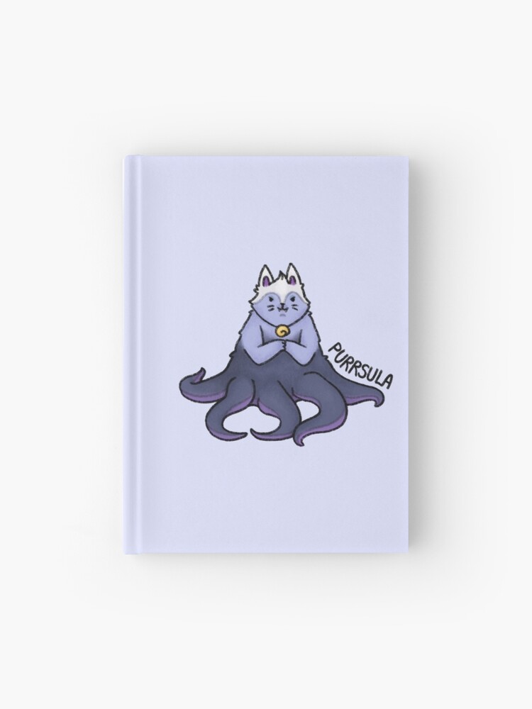 Cute Purrmaid Cat Mermaid  Hardcover Journal for Sale by Goosi