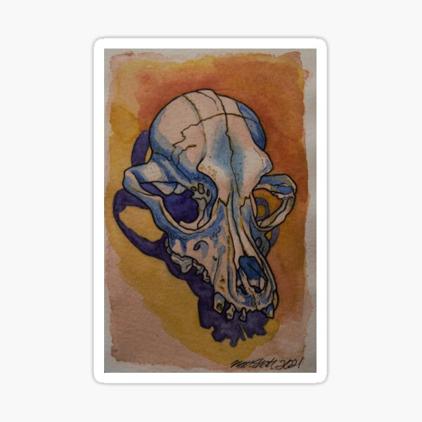 Dog Skull Sticker