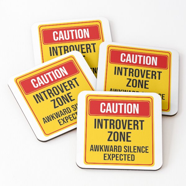 Item preview, Funny warning sign: Introvert zone designed and sold by DeliriousSteve.