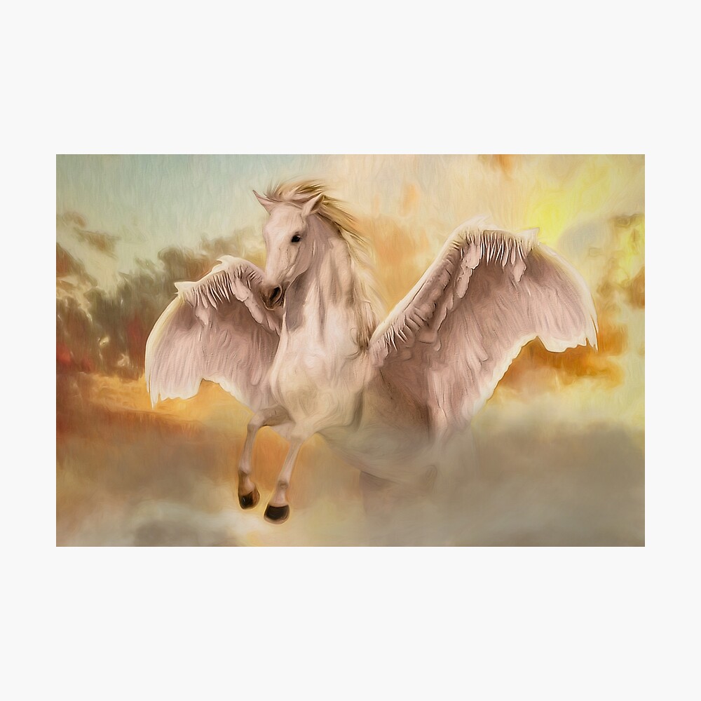STUNNING BEAUTIFUL PEGASUS FLYING HORSE CANVAS PRINT WALL ART PICTURE PHOTO 