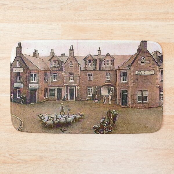 Item preview, Vintage Illustration of Railway Hotel, Newtown St. Boswells, Scottish Borders designed and sold by yourscotborders.