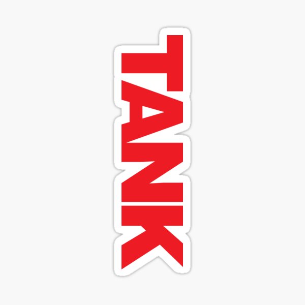 Tank logo vertical Sticker