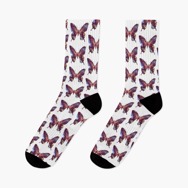 Aperçu de l'œuvre Colourful Butterflys inside butterfly créée et vendue par Patternsonly.
