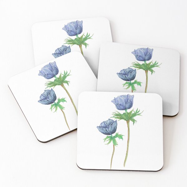 Artikelvorschau, Blaue Anemonenblume Aquarellkunst entworfen und verkauft von LizLClark.