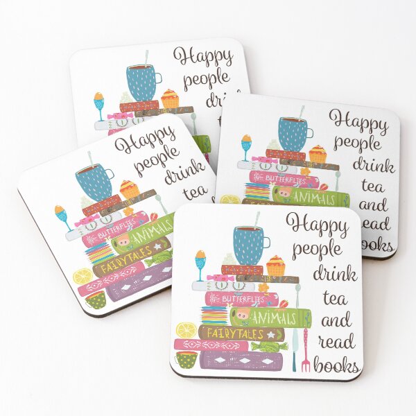 Item preview, Happy People Drink Tea and Read Books designed and sold by Amelia Hay.