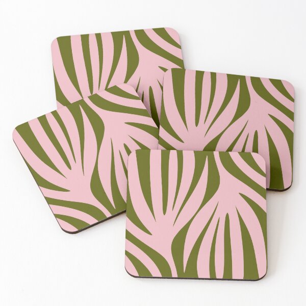 Item preview, Maldives Abstract Botanical Pattern in Pink and Green designed and sold by kierkegaard.