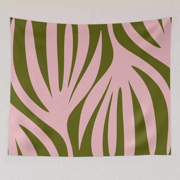 Item preview, Maldives Abstract Botanical Pattern in Pink and Green designed and sold by kierkegaard.