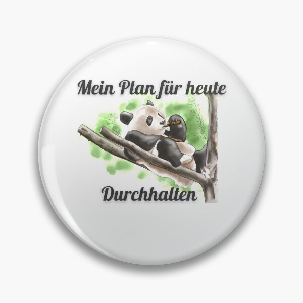 Item preview, Mien Plan für heute Durchhalten! Süßes Panda Design! designed and sold by Aedrikan.