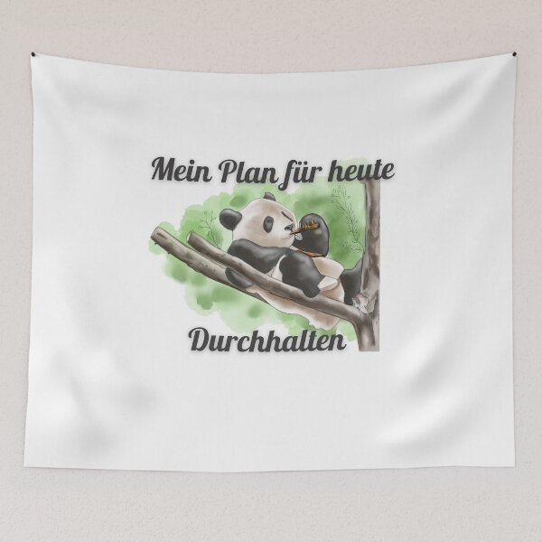 Item preview, Mien Plan für heute Durchhalten! Süßes Panda Design! designed and sold by Aedrikan.
