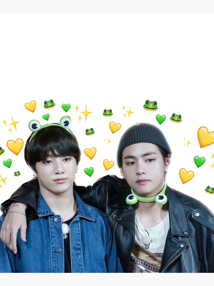 BTS Taehyung and Jungkook / JK & V / Taekook Vkook Tote Bag for