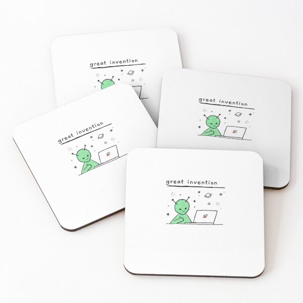 Item preview, Great Invention - funny Alien likes notebooks Meme designed and sold by GLwithUs.