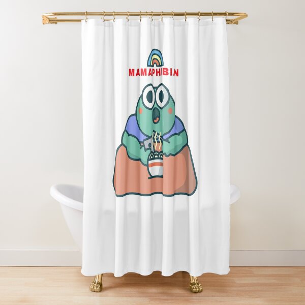 Mamaphibian | Frog Jumping Day| Mother's Day | The Celebrated Jumping Frog of Calaveras County Shower Curtain