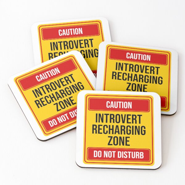 Item preview, Funny warning sign: Introvert recharging zone designed and sold by DeliriousSteve.