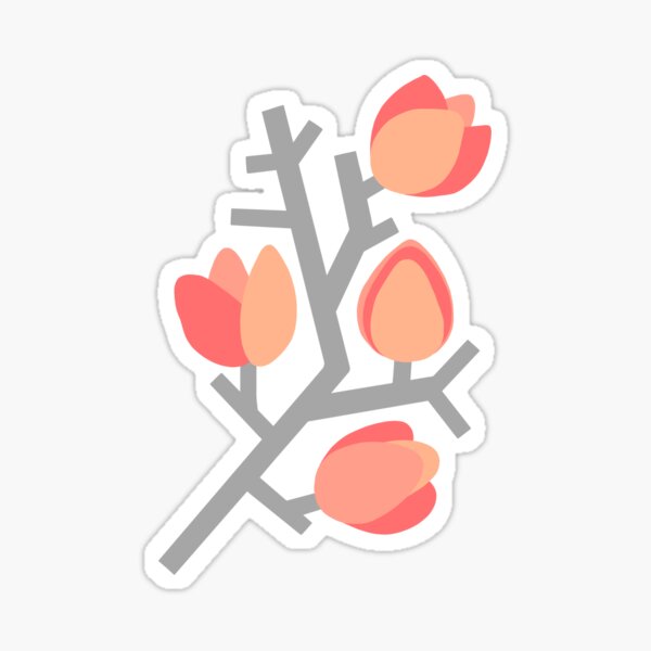Coral Floral Sticker