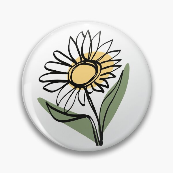 Item preview, Daisy single line art designed and sold by SJAPhoto.