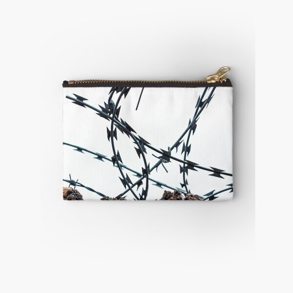 Item preview, Barbed wire spiked fence urban brutalist minimalist designed and sold by chihuahuashower.