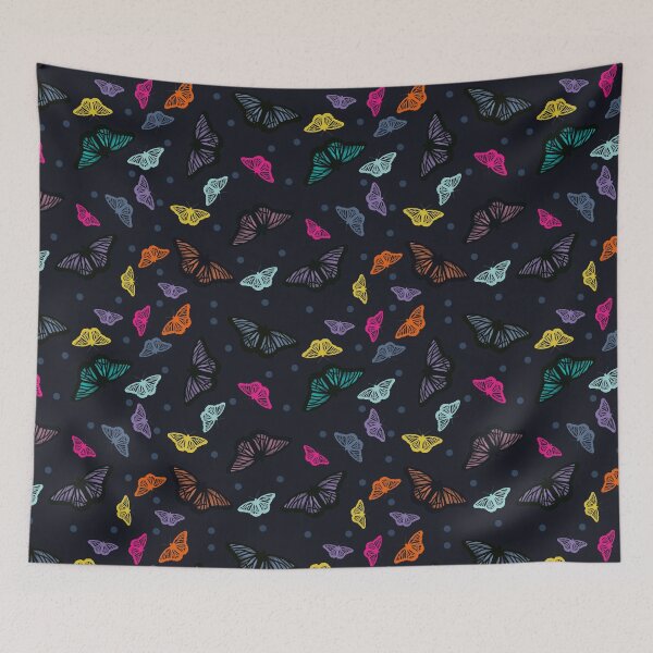 Item preview, Butterfly pattern on dark blue designed and sold by SJAPhoto.
