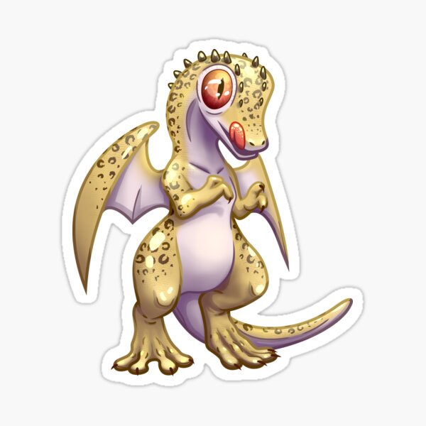 Dragon gecko tacheté debout Sticker