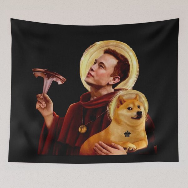 Item preview, dogecoin and elon musk designed and sold by Eif53.