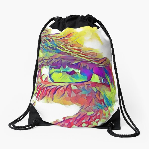 An Eye on Digital Art Drawstring Bag